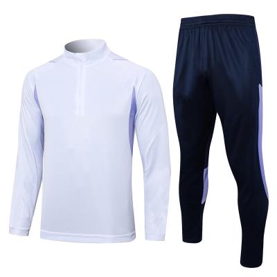 China 2023-2024 Low Price Hot Selling Men's Sets Long Sleeve Soccer Training Wear White Football Clothes Sportswear for sale