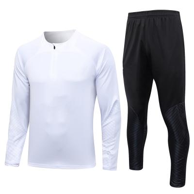 China 2023-2024 Low Price Hot Selling Men's Sets Long Sleeve Soccer Training Wear White Football Clothes Sportswear for sale