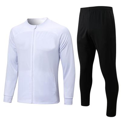 China New Adult High Quality Soccer Jersey Sportswear Suit Team Kit Cheap White Football Sports Sets for sale