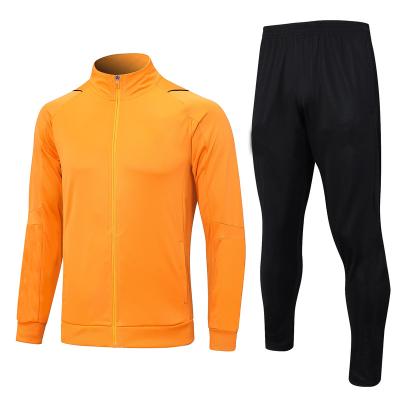 China New High Quality Adult Soccer Jersey Sportswear Suit Team Kit Cheap Orange Sports Soccer Sets for sale