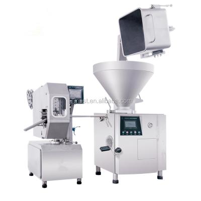 China Hotels Stainless Steel Vacuum Sausage Hummus Stuffer / Salammi Stuffing and Cutting Machine for sale