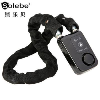 China IOS+android Motorcycle Outdoor Protection Chain-link Wireless Barrier Locks Burglary Proof Design 110db Alarm Stainless Steel Chain Lock for sale