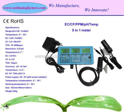 China pH EC Controller 5in1 for sale