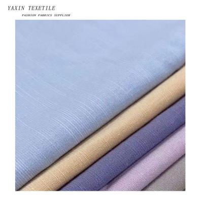 China HR798 Woven Style Stain Resistant Pastoral Cotton And Poplin Linen Fabric For Shirt Dress for sale