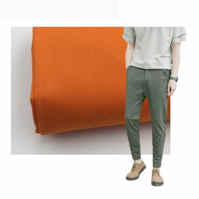 China Brushed Sueded 97% A1085 Woven 3%Spandex Cotton 40*40+40D 190gsm Twill Fabric For Chion Pants for sale