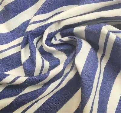 China SLK3970 Sustainable COTTON TENCEL WOVEN LINEN STRIPE for sale