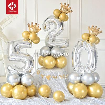 China Graduation Party Metal Pillar Road Lead Children's Party Decoration Digital Baby One Month Hundred Day Birthdays Dress Up for sale