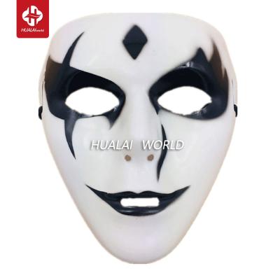 China Modern Male Ghost Face Horror Clown Mask Adult Hand-Painted Ghost Mask Stage Dance Hip-Hop Dancing Halloween Masquerade Mask for sale