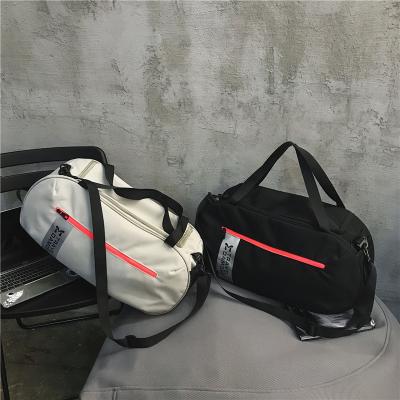 China Customized Large Capacity Folding Travel Bag Oxford Fleece Waterproof Shoulder Packing Handbag Nylon Shoulder for sale