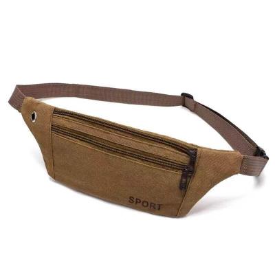 China High Quality Anti-theft Useful Canvas Small Waist Bag Custom Made For Women Men Wholesale Retail for sale