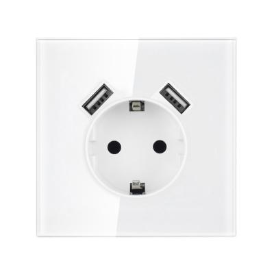 China With 1.4mm Iron Plate / With Rack Claw SRAN Drywall Mounted Multiple USB Wall Eu Electrical Outlet for sale