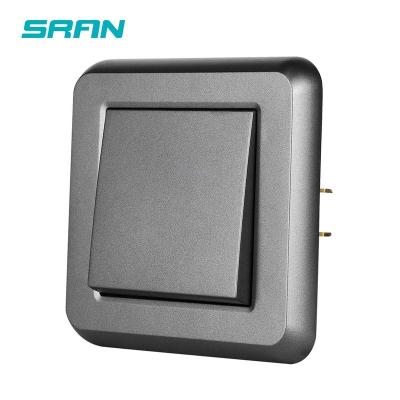 China With 1.4mm iron plate / With mounting claw SRAN F110-11 PC gray panel EU standard 1Gang 1Way mechanical switch 16A for sale