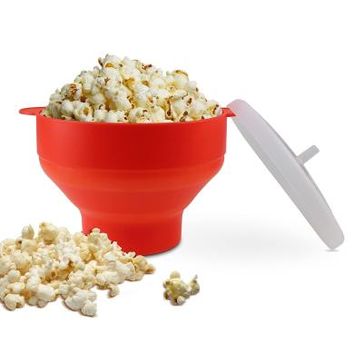 China Original healthy silicone hotel household microwave popcorn collapsible popcorn popper bowl manufacturers for sale