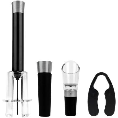 China Compressor Gift Set Wine Opener Accessories Tool Cork Remover Air Pressure Pump Kit Wine Bottle Opener with Aerator and Vacuum Stopper for sale