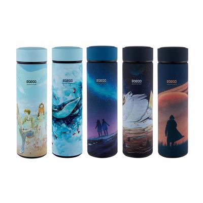 China Business Steel Water Bottle Tumbler Stainless Steel Double Walled Vacuum Insulated Thermos Smart Temperature for sale