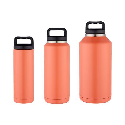 China Sustainable Entire Gifts Stainless Steel Travel Sports Climbing BPA Free Water Bottle Thermos Flask With Handle for sale