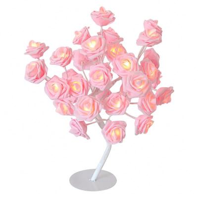 China Led Tree Light No. 1 Customize Decoration Indoor Bedroom Bedside Lamp Warm White LED Rose Tree Night Light Creative flower tabletXZC for sale