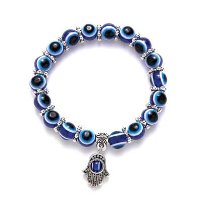 China CLASSIC Hot Sale Devil's Eyes Turkish Glass Crystal Bead Custom Bracelet For Women Bead Bracelets for sale