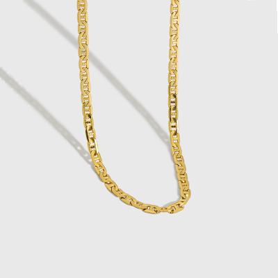 China Custom Made Solid 925 Sterling Silver Miami Cuban Chain Hiphop 18k 14k Gold Vermeil Necklace or Bracelet 2-16mm for sale