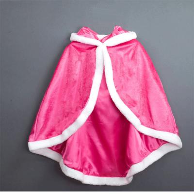 China Soft velvety fabric is nice for soft skin girls Hooded Cape Cloak Christmas princess costume for sale