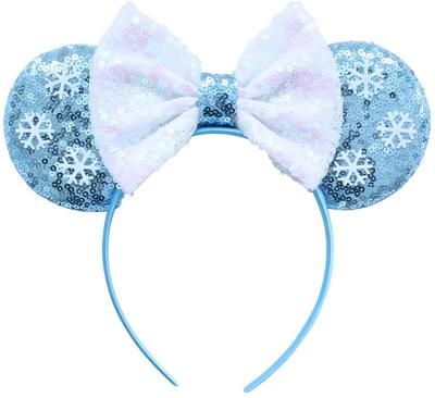 China Multi Props Mouse Ears Bow Princess Decoration Cosplay Party Costume Glitter Headbands For Girls And Women for sale