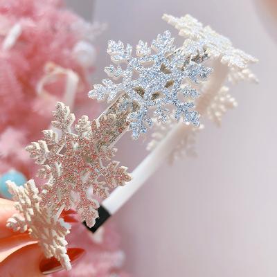 China Multi Hair Accessories Snowflake Headband Elegance Glitter Party Hair Hoops For Women Girls for sale