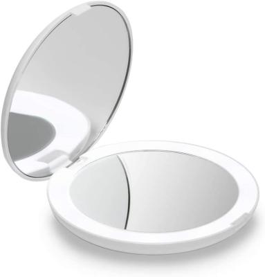 China LED Lighted Compact Travel Makeup Mirror 1x/10x Magnification Portable Daylight Large 5