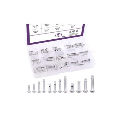 China 64Pcs 304 Stainless Steel M3 M4 M5 12 Type Industrial Clevis Pin Assortment Kit for sale