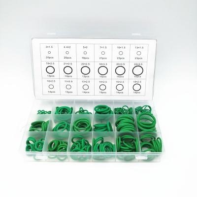 China Assortment 18 Sizes 279PCS Green O-Ring Kit 279pcs Popular Universal Metric Size Series 279pc NBR Green Color O-Ring for sale