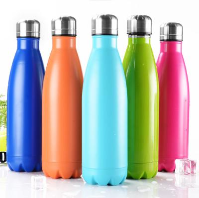 China Sustainable Wholesale 750m/1000mll Custom Insulated Stainless Steel Cola Shaped Water Bottle With Custom Logo for sale