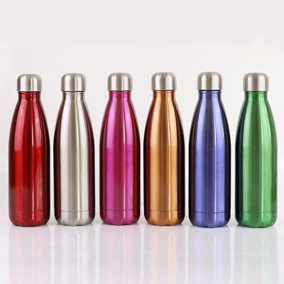 China 500ml Vacuum Water Bottle Stainless Steel Cola Shape Sustainable /personal Water Bottle Sports Flask for sale