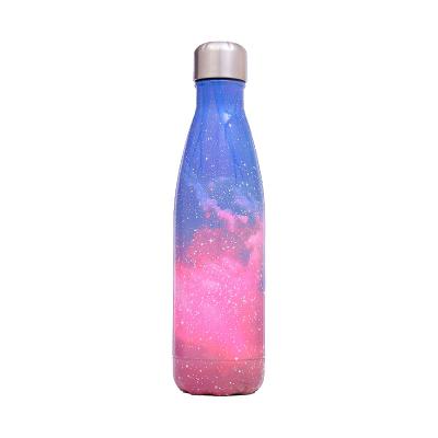 China 500ml Universe Design Cola Bottle Water Bottle Stainless Steel Viable Pink Water Bottle For Fitness for sale