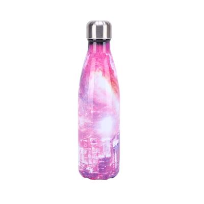 China Design Viable Red Cola Bottle Double Wall Thermos Bottle Stainless Steel Vacuum Insulated Galaxy 500ml for sale