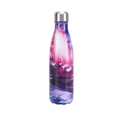 China Mountain 500ml Design Viable Red Cola Bottle Double Wall Hand Wash Bottle Stainless Steel Water Bottle For Shopee for sale