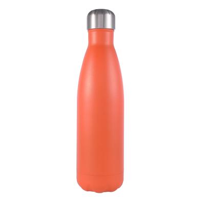 China 500ml Powder Coating Sustainable Water Bottle Wholesale Stainless Steel Bottle Orange Insulated Vacuum for sale