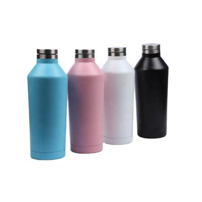 China Wholesale 750ml Double Layer Stainless Steel Wine Bottle Shape Sustainable Water Bottle for sale