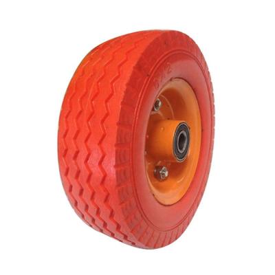 China 6 Inch PU Polyurethane Foam Tires 150mm Flat Free Flat Wheels for sale