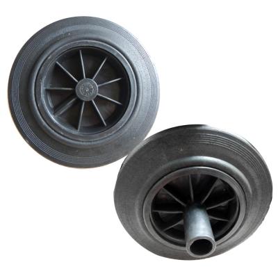 China Powder Good Quality And Low Price Rubber Rubber And Plastic Rim Bin Wheels for sale