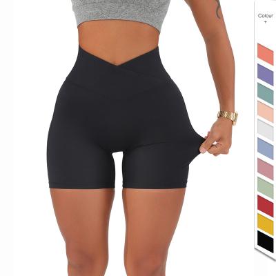 China Breathable Custom Design Gym Apparel Fitness Workout Yoga Pants Women V Cut Seamless Shorts Waist Butt Legging Crac! crack! with packages for sale