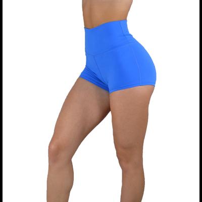 China Antibacterial Women Yoga Fitness Compression Shorts High Waist Workout Gym Shorts for sale