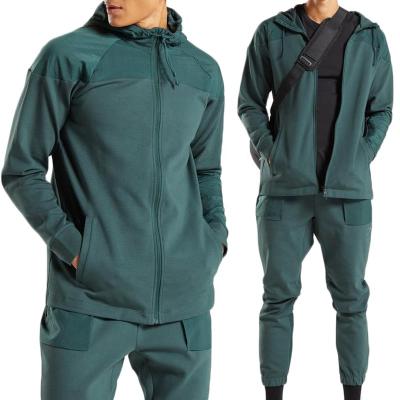 China Breathable Wholesale Custom Printed Logo Fitness Joggers 2 Piece Set Hoodies Sweatsuits Gym Training Sports Wear Men Jogging Tracksuit for sale