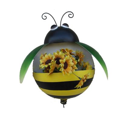 China For Garden Decoration Bee Shape Wall Planter Metal Flower Pots 2017 For Garden for sale