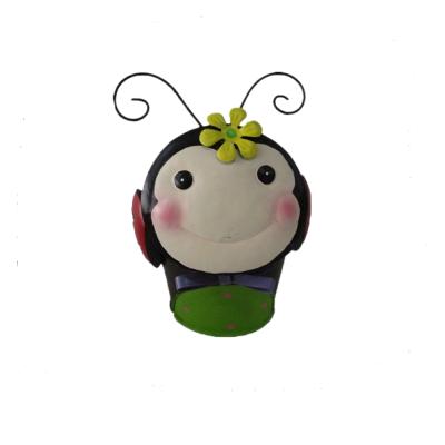 China 2017 American Style Insect Ladybug Flower Planter Pot For Garden Decor for sale