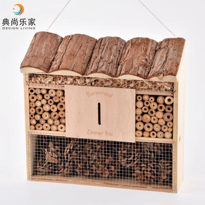 China Mason Bee House Wooden Insect Hotel Wooden Insect Cage Hive for sale