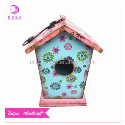 China Outdoor Metal Viable Garden Painted Bird House Decoration Ornaments Birdcage Hot Selling for sale