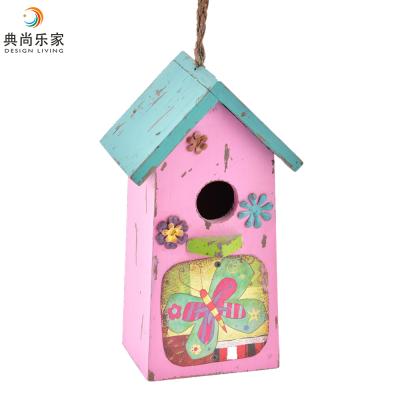 China Viable Wholesale Bird Houses Wooden Nest Box for Robin Finch Wild Birds for sale