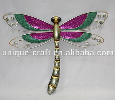 China Worldwide Unique Design Metal Art Decoration Dragonfly Wall Sculpture for sale