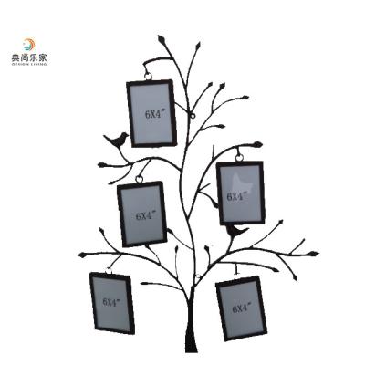 China Unique Design Metal Wall Decoration Picture Frame Black Family Tree Photo Frames for sale