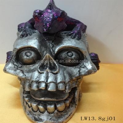 China Worldwide Eco - Friendly Polyresin , Lit Resin Material Polyresin Skull for sale