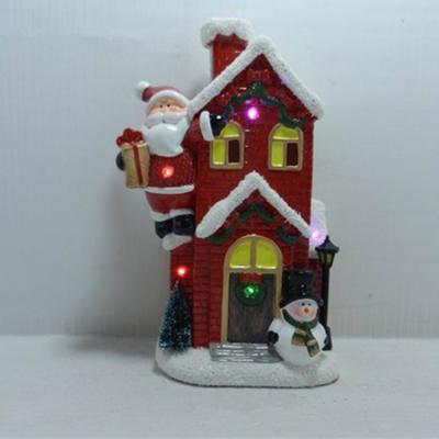 China Christmas Decoration Cheap Price Ceramic LED Christmas House for sale